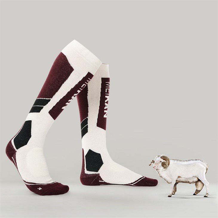 custom logo terry cushion ski wool socks+manufacturers